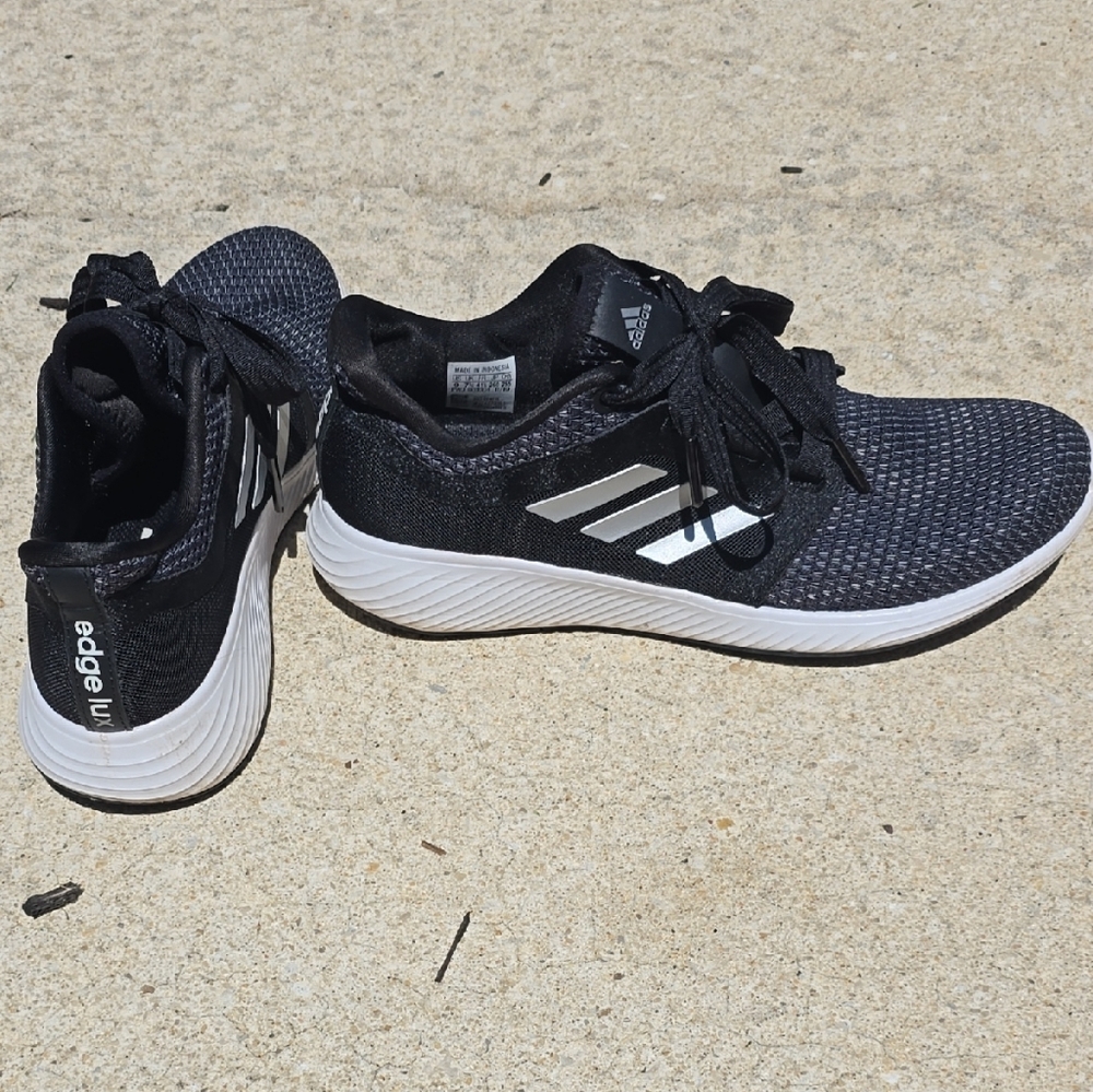 Adidas Women's Edge Lux Black and White Athletic Shoes
